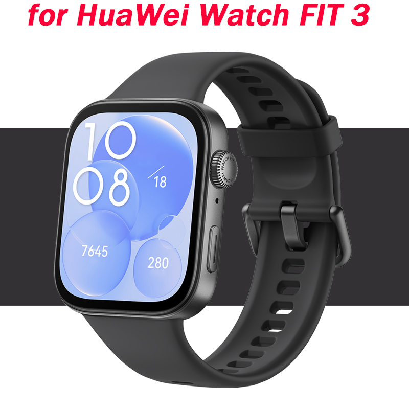 Street Fashion Website - Huawei Watch Fit 3用シリコンブレスレット,スポーツアクセサリー,公式1:1