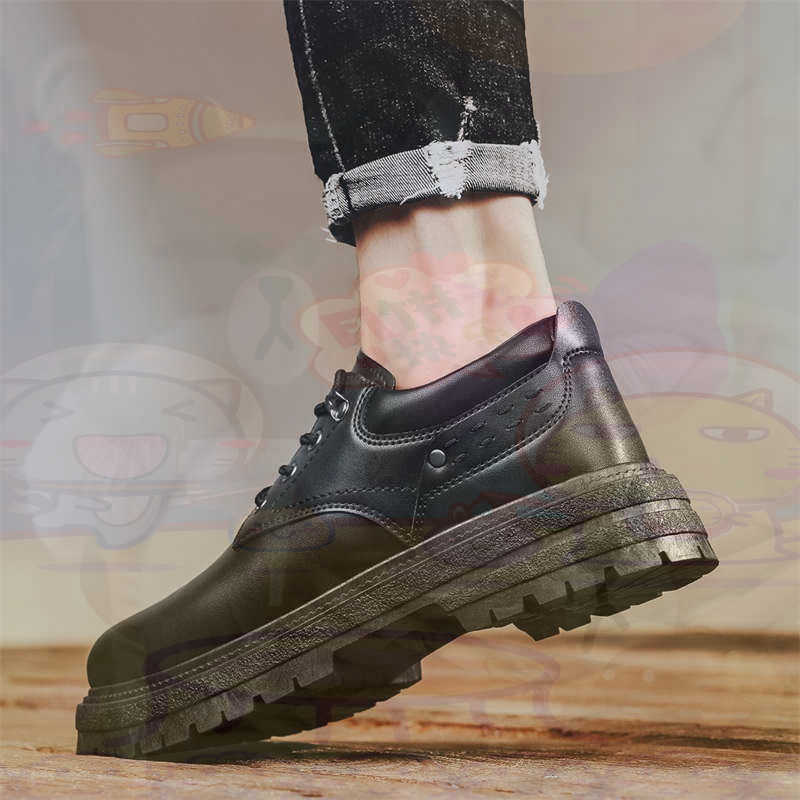 Street Fashion Vietnam - ダーク天然皮革ファッショントレーナーテニスメンズスニーカーファッション紳士靴品質スニーカースポーツ低価格健康