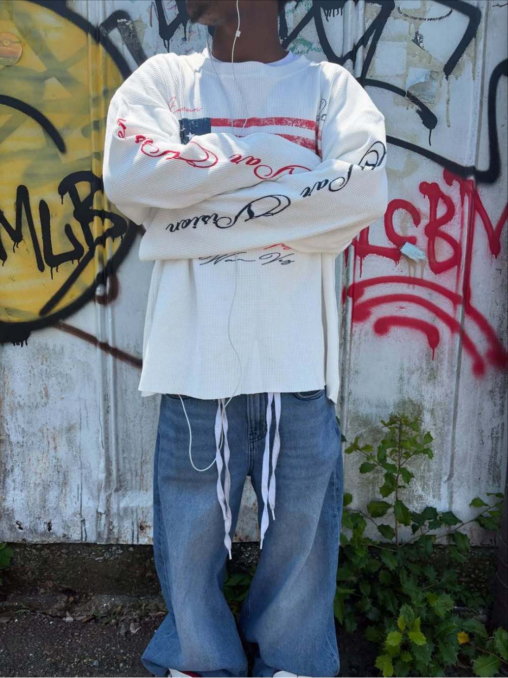 Street Fashion For 2026 - 2026年秋新作 Y2K アメリカンレトロ フラッグプリント ワッフルスタイル トレンド