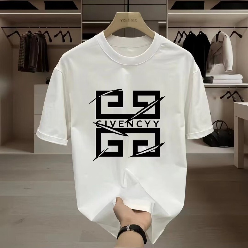 Street Fashion Brand Logo - 2026 メンズ GIVENCY ブランドロゴプリント Tシャツ 半袖