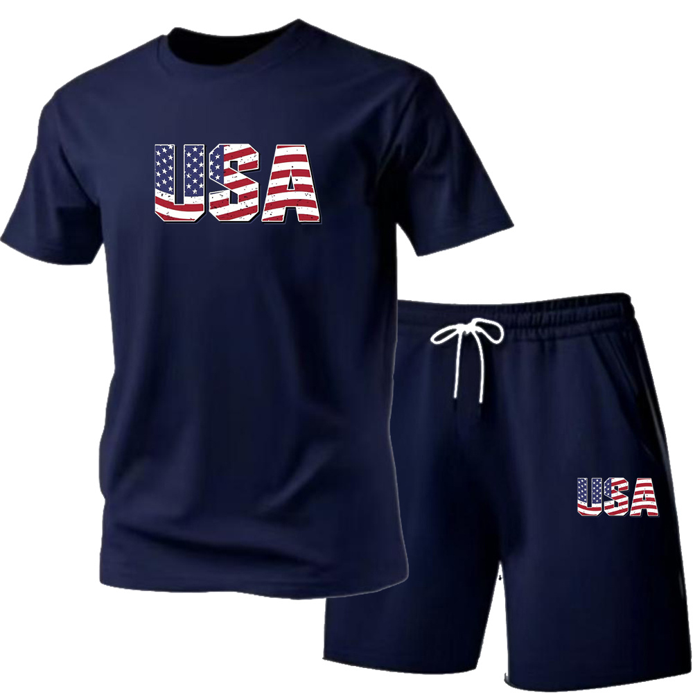 Street Fashion For 2026 - メンズ新作ストリートファッションカジュアルアウトドアTシャツショーツ上下セット2026メンズサマーアウトドアスポーツ通気性セット
