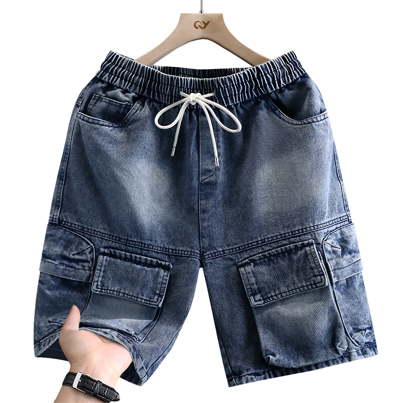 Street Fashion Jeans - メンズカーゴショーツ新しい夏のファッション薄い綿混紡カジュアルデニム5点パンツストリートトレンディデイリー快適なジーンズショーツ
