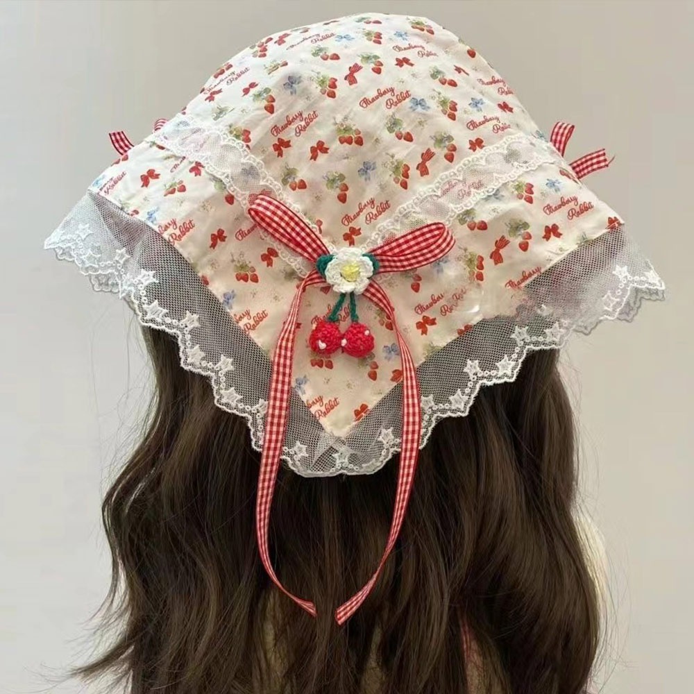 マルチカラーレースバタフライヘッドバンド、ヘアスカーフ、フロ - French Street Fashion のレビューと価格