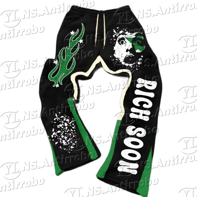 25-26 メンズ ストリート ロング スウェット、炎と風変 - Quirky Street Fashion のレビューと価格