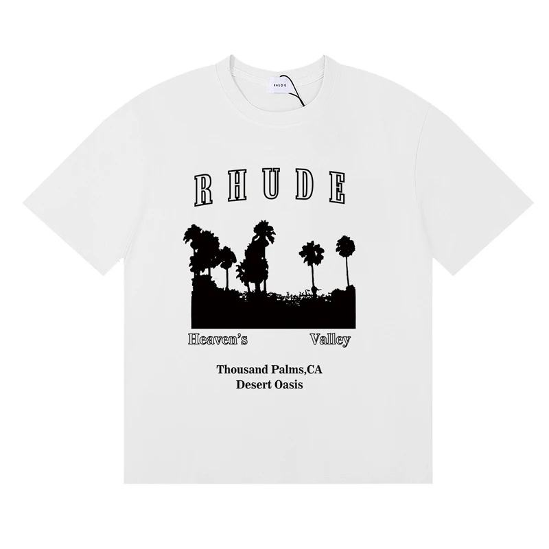 ファッショナブルなブランド Rhude Tシャツ夏カジュアル - Street Fashion Brand Logo のレビューと価格