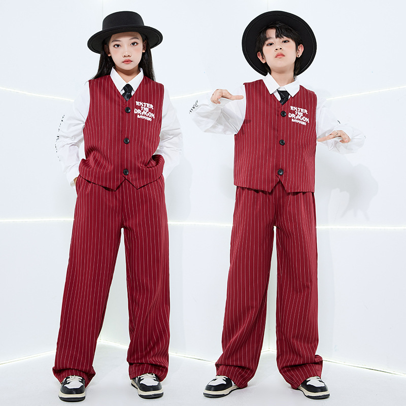 ファッションガールズストライプストリートダンスウェアセットボ - Street Fashion For Boy のレビューと価格