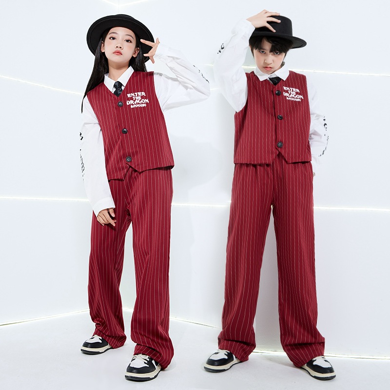 ファッションガールズストライプストリートダンスウェアセットボ - Street Fashion For Boy のレビューと価格