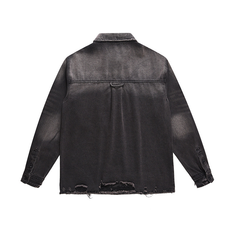 メンズハイストリートリップドジーンズジャケットファッションス - Street Fashion Jeans のレビューと価格