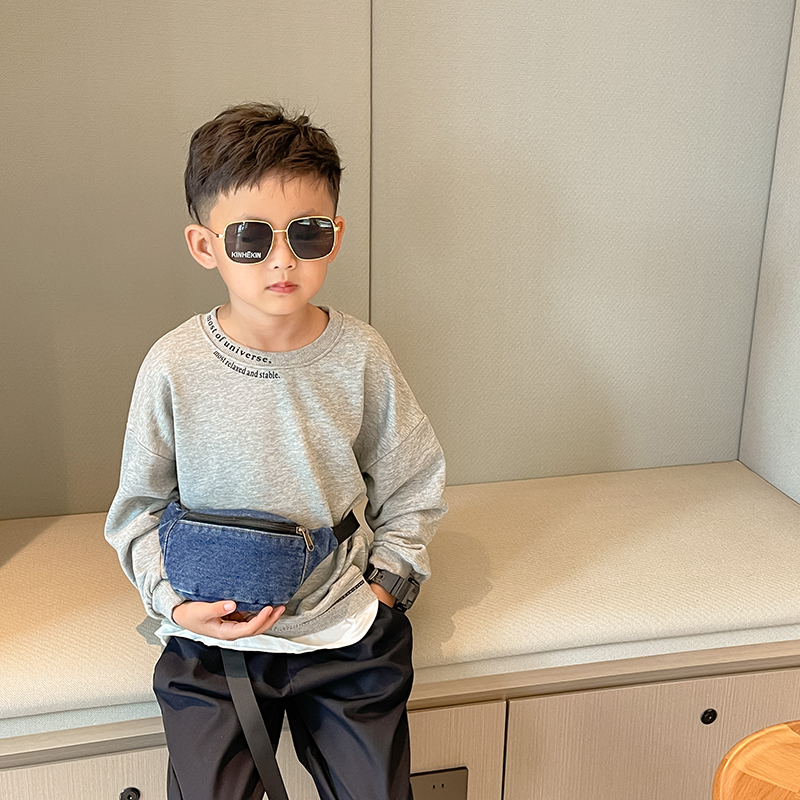 ファッションデニム子供用ウエストバッグ、レジャー、男の子と女 - Street Fashion For Boy のレビューと価格