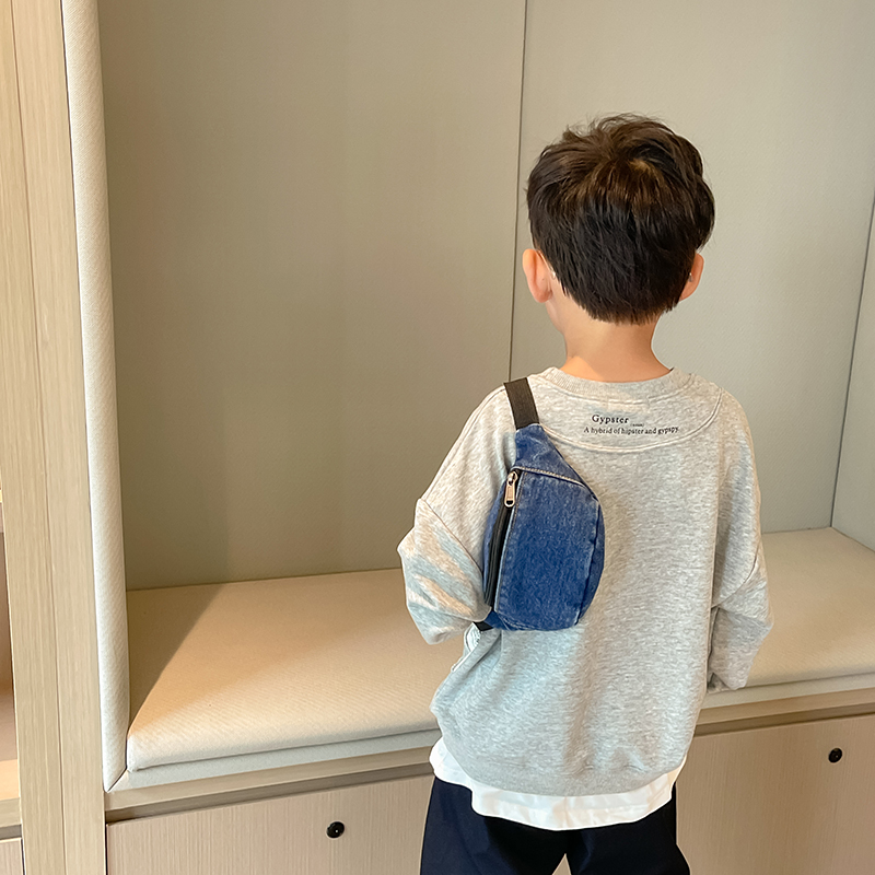 ファッションデニム子供用ウエストバッグ、レジャー、男の子と女 - Street Fashion For Boy のレビューと価格