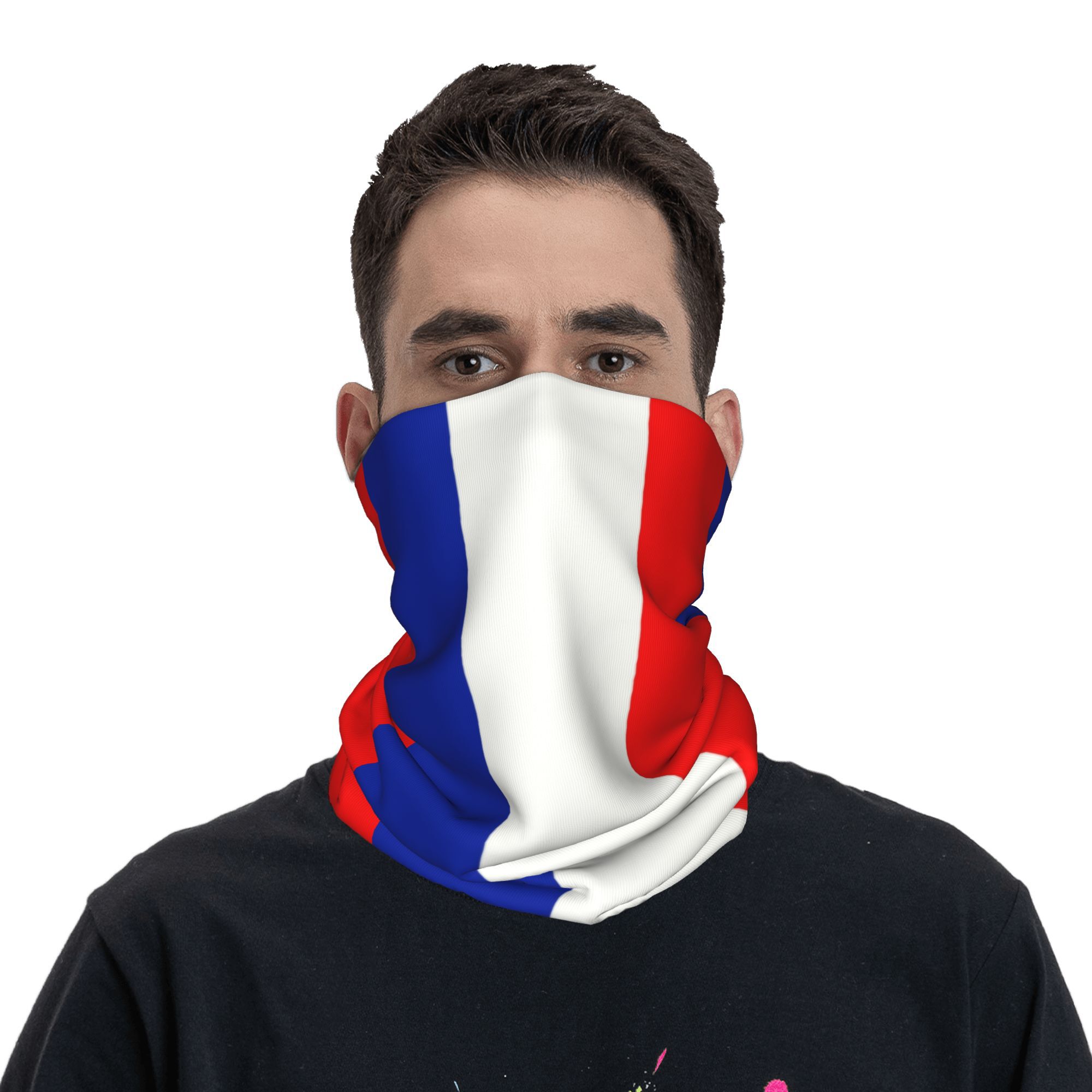 カスタムフランス国旗フランスバンダナ冬ネックウォーマー女性防 - French Street Fashion のレビューと価格