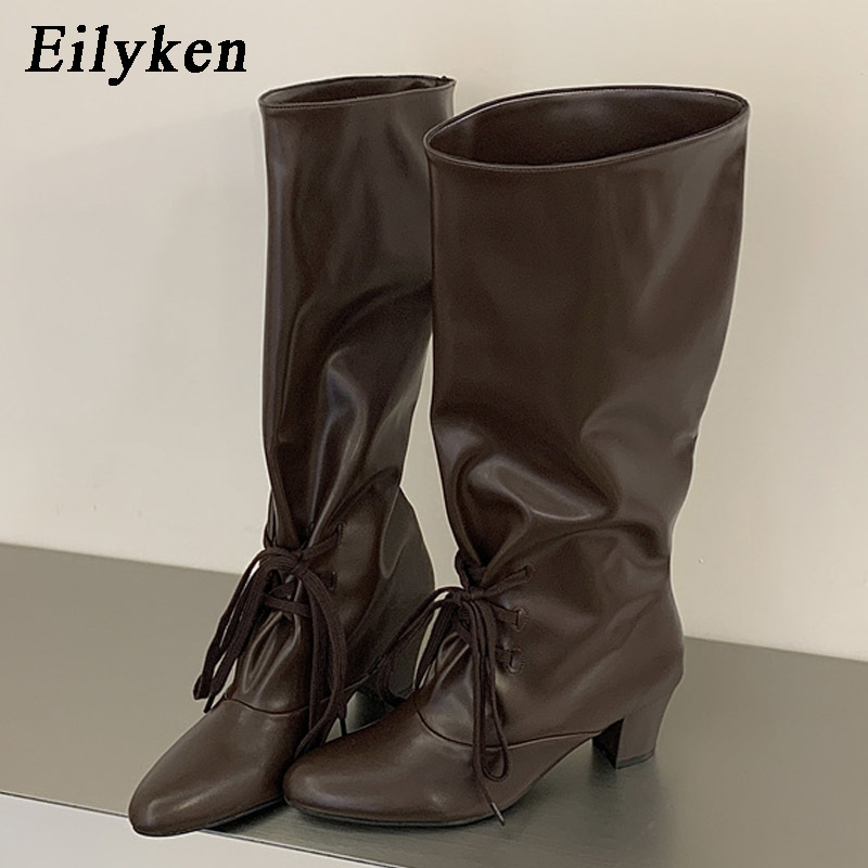 Eilyken 冬のファッションレースアップ女性ニーハイモダ - Street Fashion Winter のレビューと価格