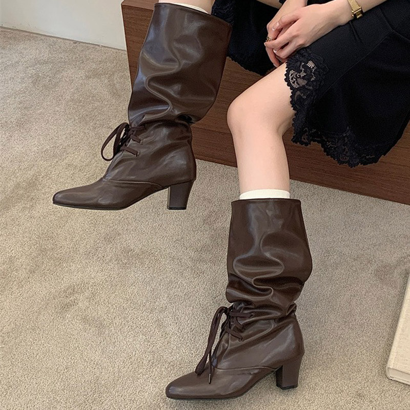 Eilyken 冬のファッションレースアップ女性ニーハイモダ - Street Fashion Winter のレビューと価格