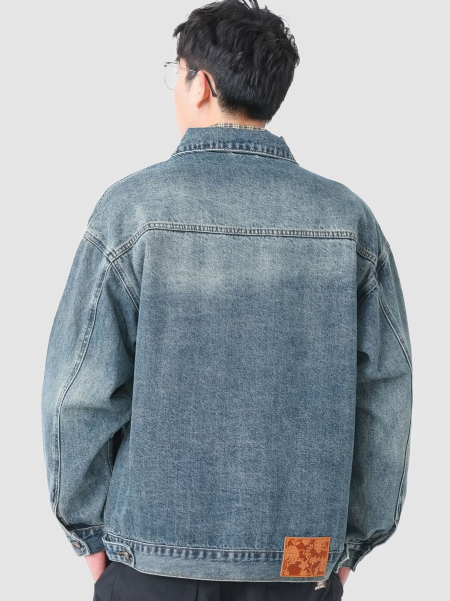 メンズヴィンテージデニムジャケット,刺embroideryポ - Street Fashion Hong Kong のレビューと価格