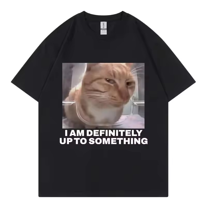 私は間違いなく何か面白いことをしている猫ミームTシャツハイス - Street Fashion Definition のレビューと価格