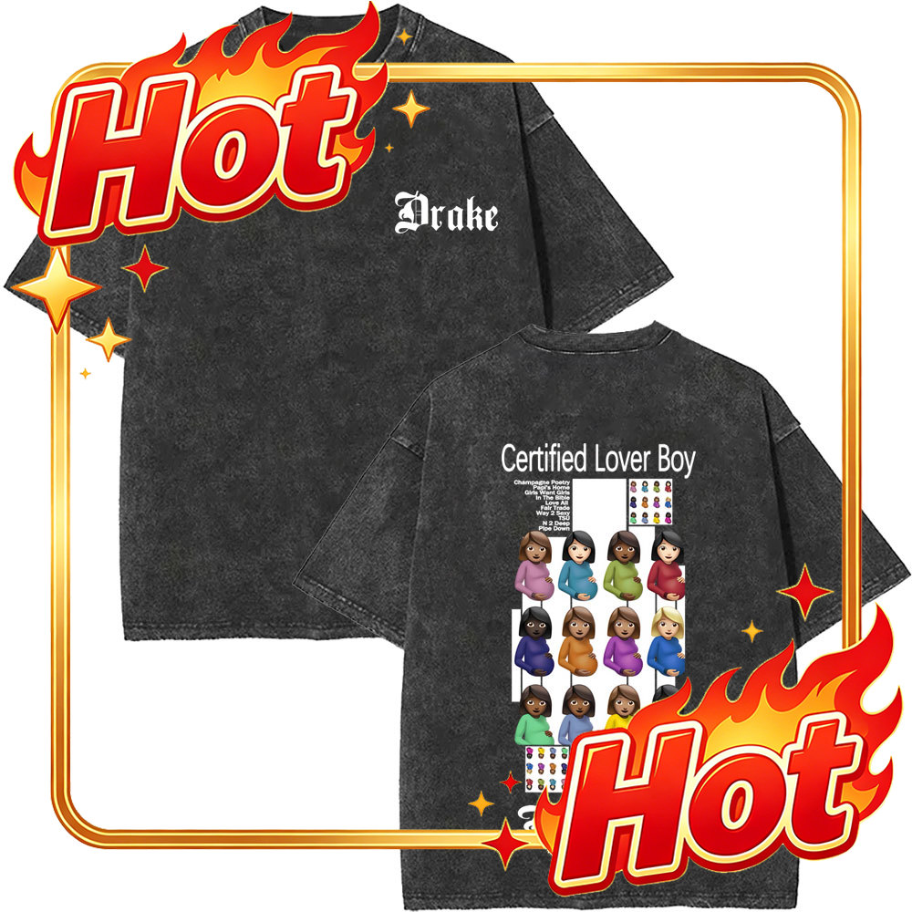 カスタムウォッシュドヴィンテージ ラッパー ドレイク セリフ - Street Fashion Loverboy のレビューと価格
