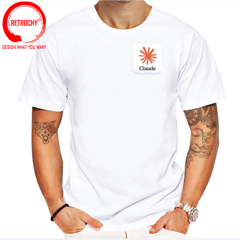クロードAIロゴTシャツ 面白いメンズTシャツ コンピュータ - Street Fashion Brand Logo のレビューと価格