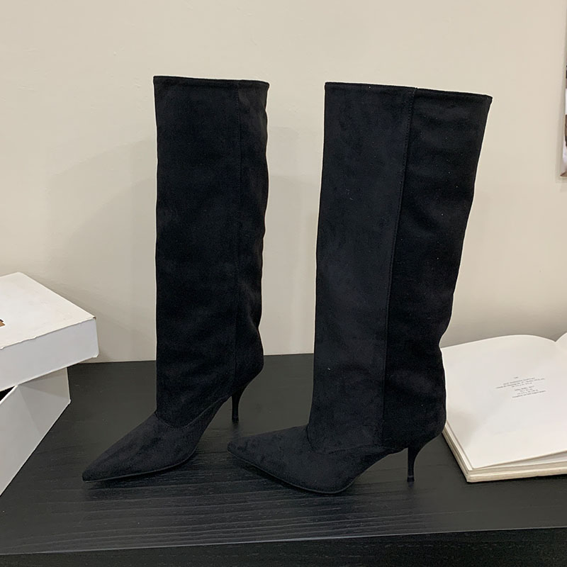 秋冬ファッション ニーハイブーツ ポインテッドトゥ ピンヒー - Street Fashion Winter のレビューと価格