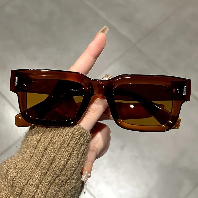 豪華な長方形サングラス女性男性ファッションブランドデザイナー - Street Fashion Brands のレビューと価格