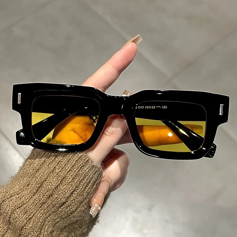 豪華な長方形サングラス女性男性ファッションブランドデザイナー - Street Fashion Brands のレビューと価格
