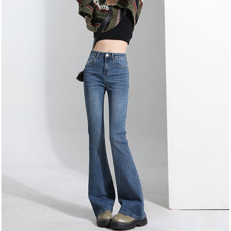 ホットセール ガールズ クラシック 韓国風 薄手 フレアデニ - Street Fashion Korean Girl のレビューと価格