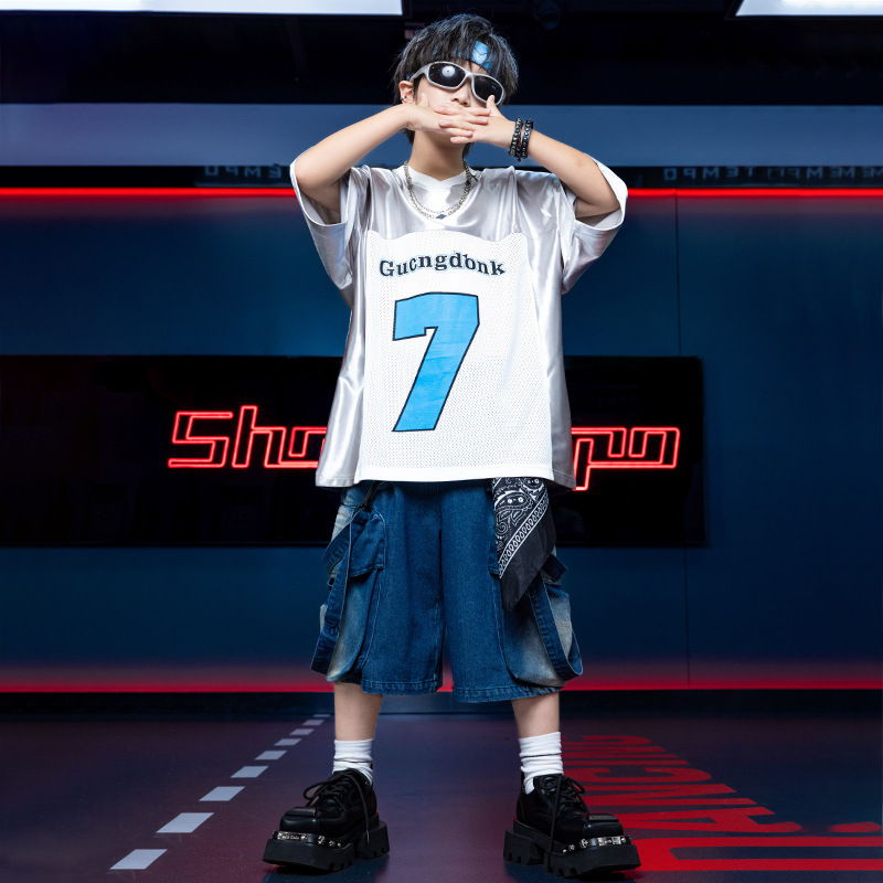 新しいクールな男の子用ヒップホップストリートダンス衣装 ファ - Street Fashion For Boy のレビューと価格