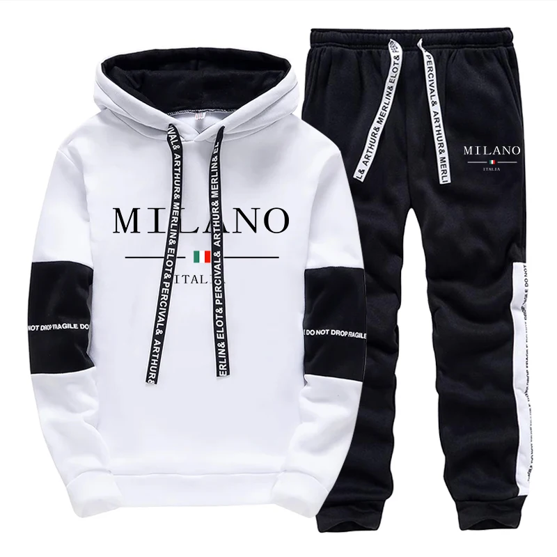メンズセット/パーカー/パンツ イタリア風トレンドパーカース - Street Fashion Outfit のレビューと価格