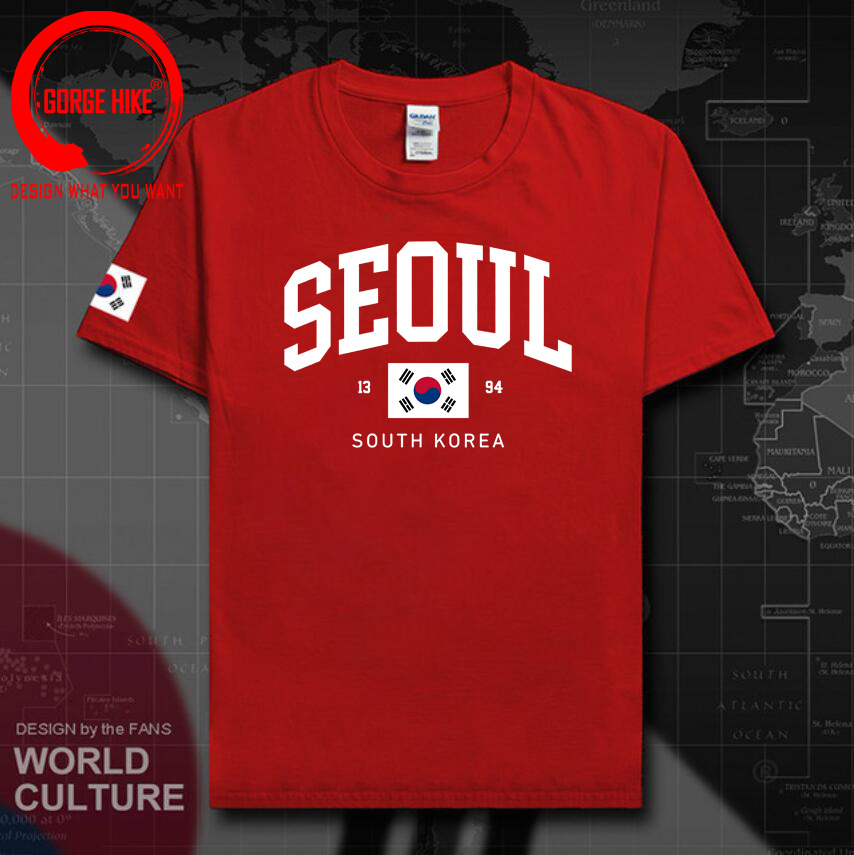 ソウル韓国旗ユニセックス Tシャツヴィンテージクラシックファ - Street Fashion Of Seoul のレビューと価格