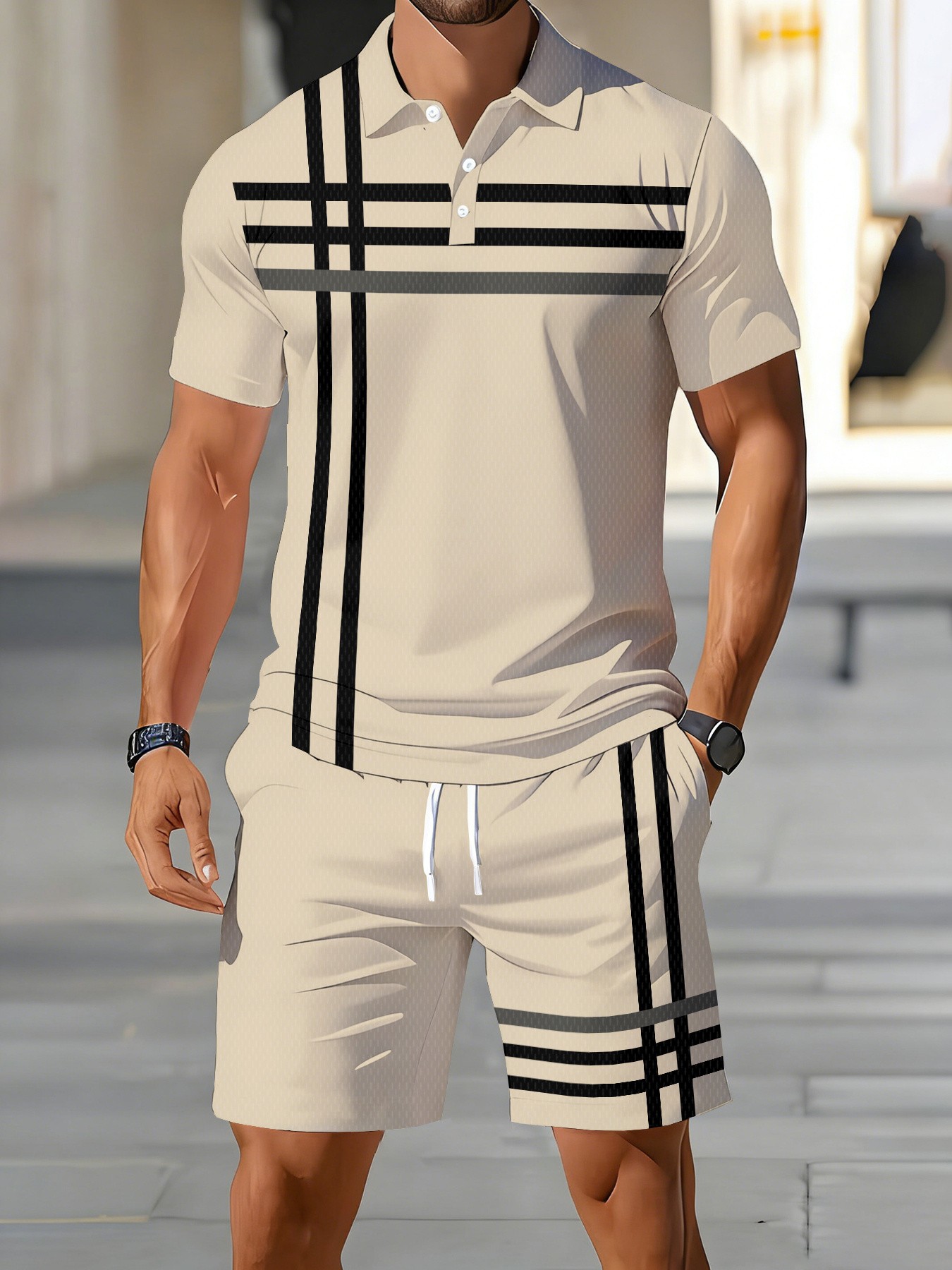 2026年夏 アメリカンメンズポロシャツセット ストリートカ - Street Fashion For 2026 のレビューと価格