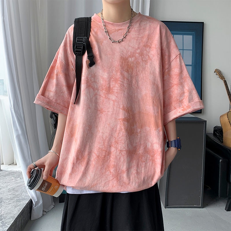 黒タイダイ半袖 Tシャツメンズファッションブランド夏トレンデ - Street Fashion Hong Kong のレビューと価格