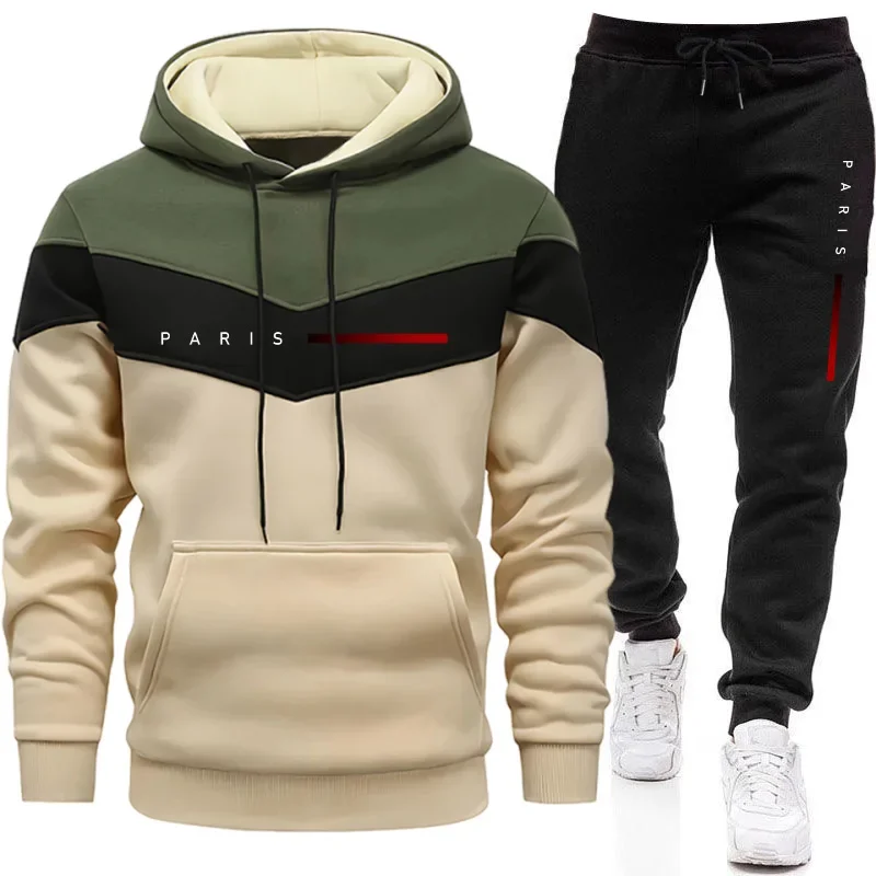 パリファッションメンズフーディセットデイリーカジュアルスポー - Street Fashion Outfit のレビューと価格