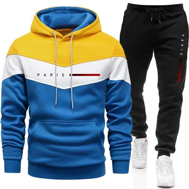 パリファッションメンズフーディセットデイリーカジュアルスポー - Street Fashion Outfit のレビューと価格