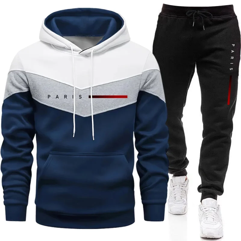 パリファッションメンズフーディセットデイリーカジュアルスポー - Street Fashion Outfit のレビューと価格