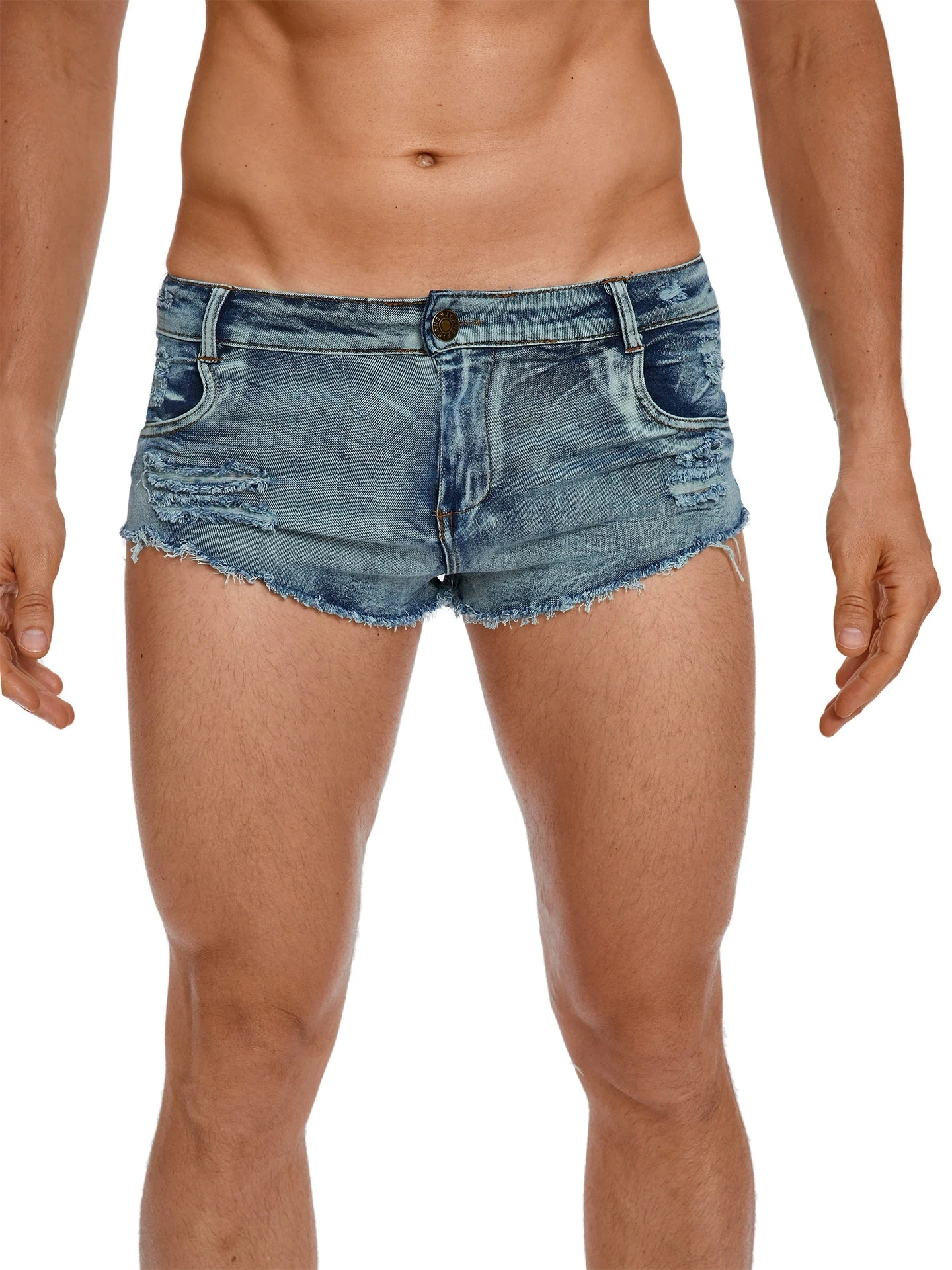 メンズローウエストジーンズショーツファッションポケット夏カジ - Street Fashion Jeans のレビューと価格