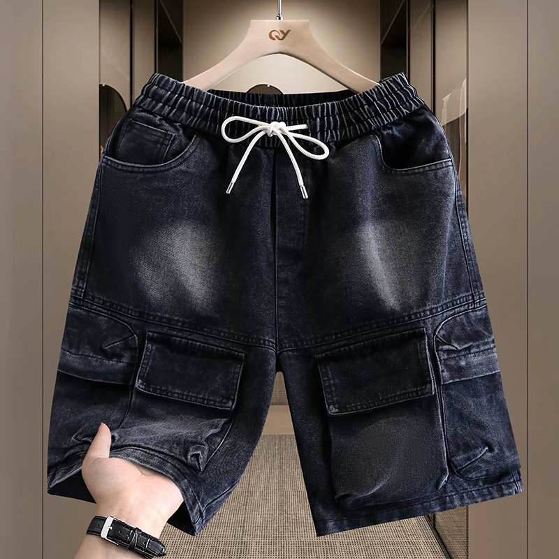 メンズカーゴショーツ新しい夏のファッション薄い綿混紡カジュア - Street Fashion Jeans のレビューと価格