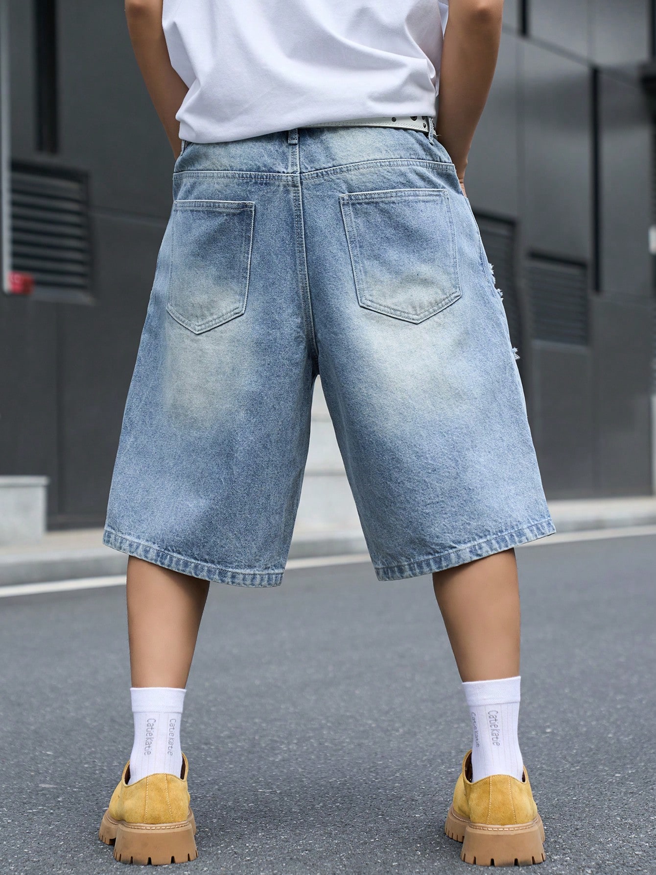 メンズ ルーズフィット デニム バミューダ ショーツ、ヴィン - Street Fashion Jeans のレビューと価格
